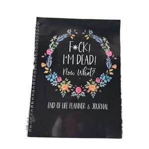 Unbranded End of Life Planner Journal Unisex OS Black Excellent Floral Humor